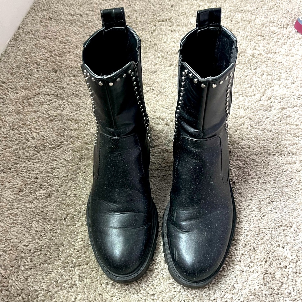 Zara embellish combat boots